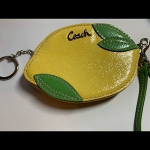 Coach Lemon Wristlet with Keychain